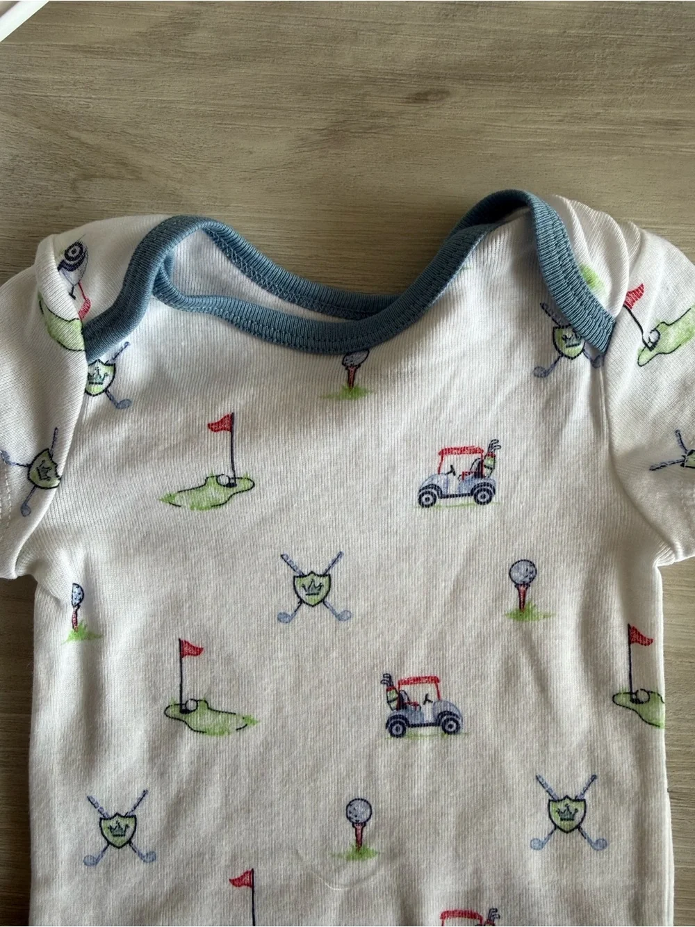 Little Me Golf Club 3-Pack Bodysuits Blue 3 Months NWT